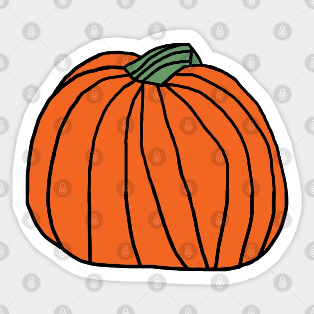 Big Orange Pumpkin Sticker by ellenhenryart